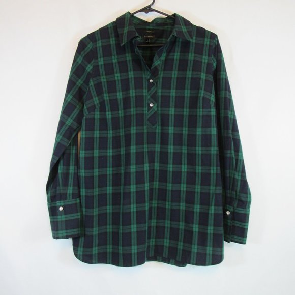 Talbots Tops - Talbots Blue Green Plaid Tunic Shirt Top NEW